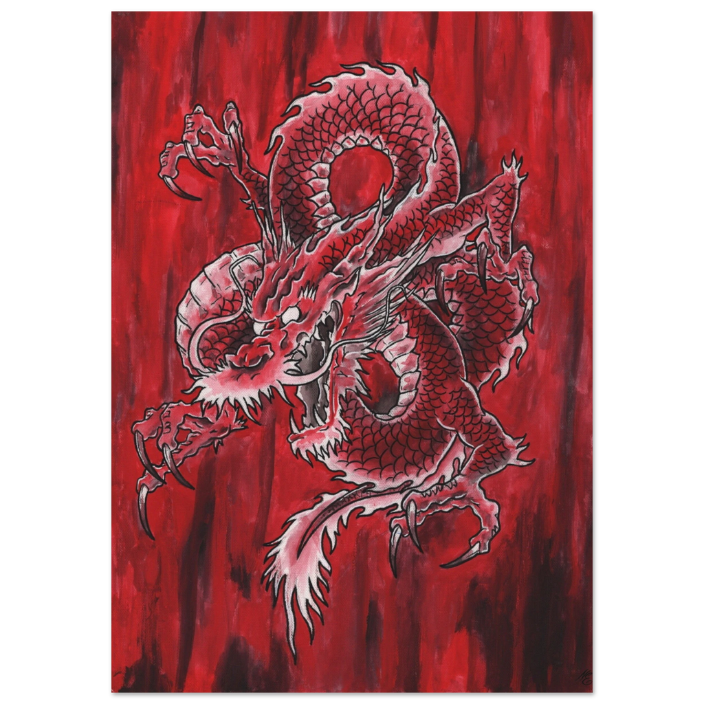 Revelation 12:9 dragon serpent verse print close-up - Faith-based wall art detail shot